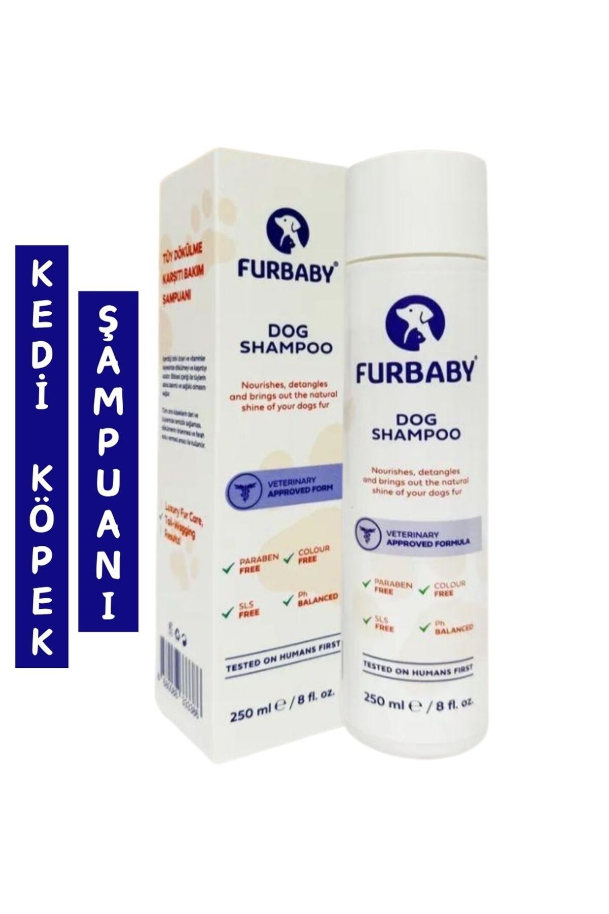 FURBABY Kedi Köpek Pet Şampuanı Tüy Dökme Önleyici Nemlendirci Etkili 250 ml