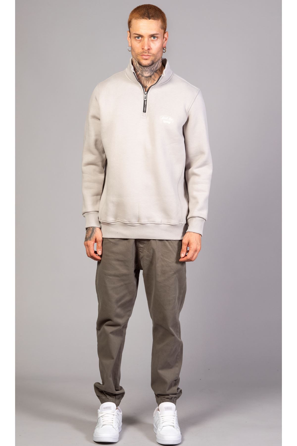 سویشرت خاکستری مردانه چاپی به طور منظم و مناسب LTC Jeans