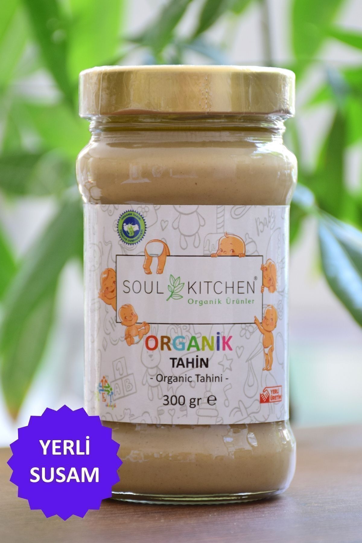 Soul Kitchen Organik Ürünler Organik Bebek Tahin 300gr (ORGANİK YERLİ SUSAM)