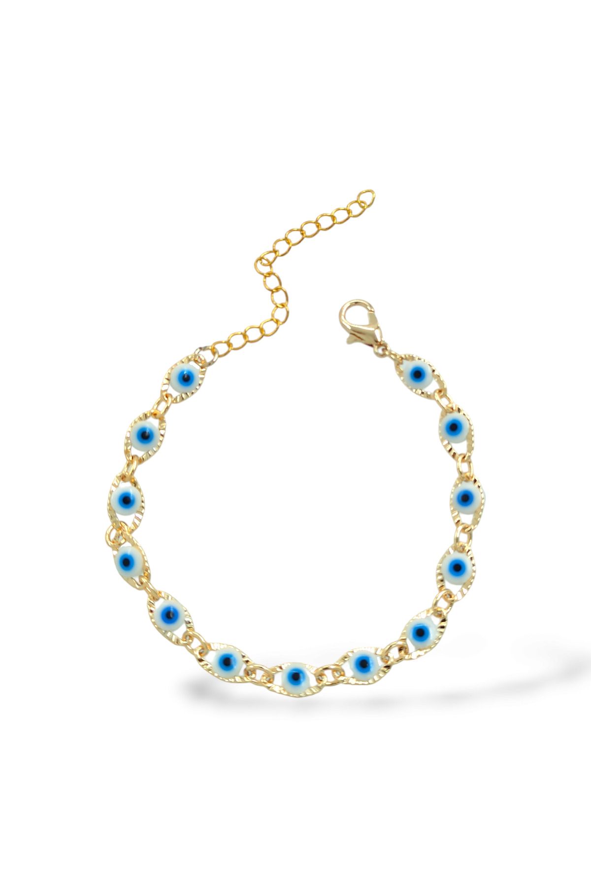 Çlk Accessories-Premium Row Evil Eye Bead Bracelet 2