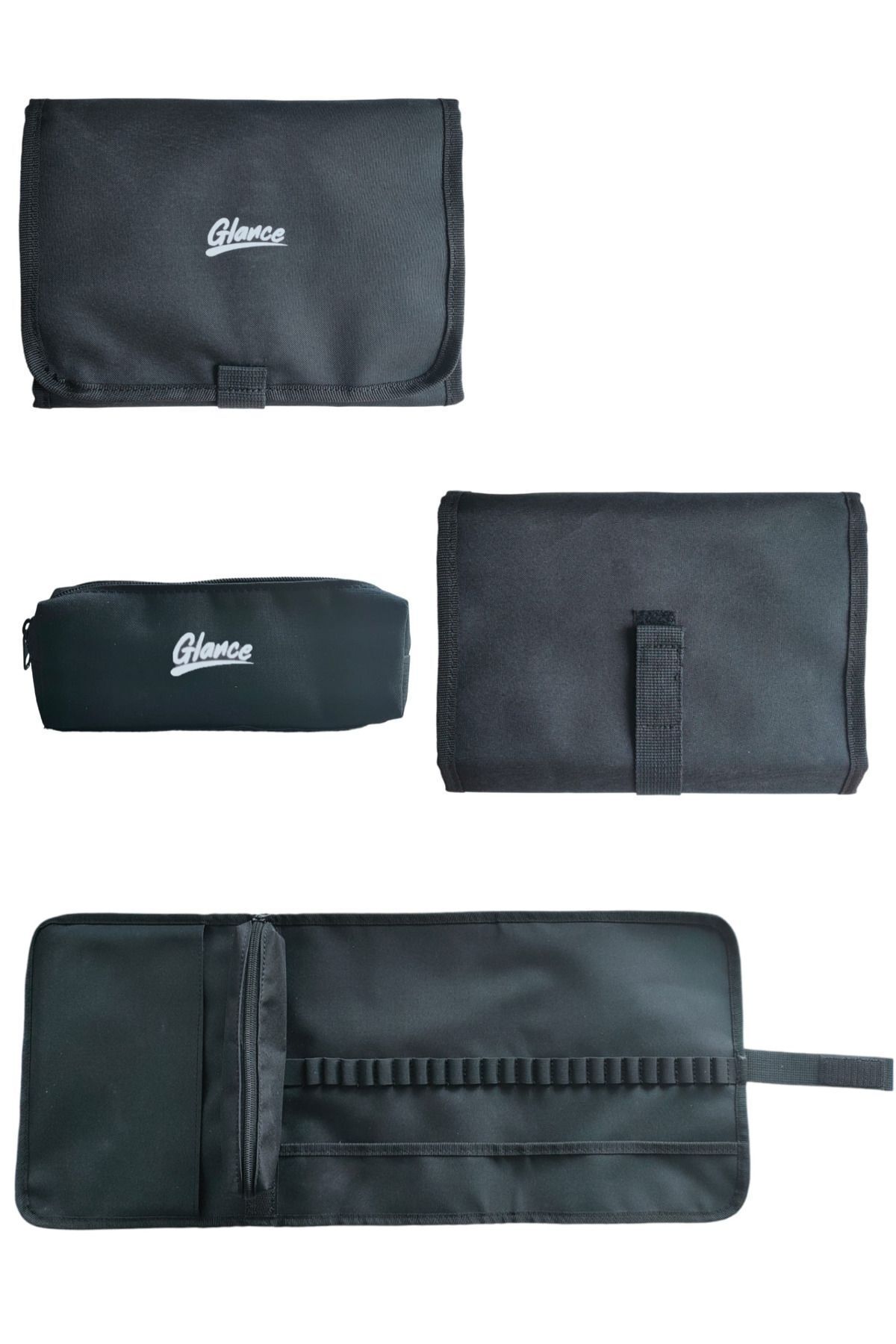 GLANCE-Canson A5 Sketch Lyra Art Design Graduated Pencil Metalic Cury Color Black Pen Holder with Pocket Set of 24 Compartments 2
