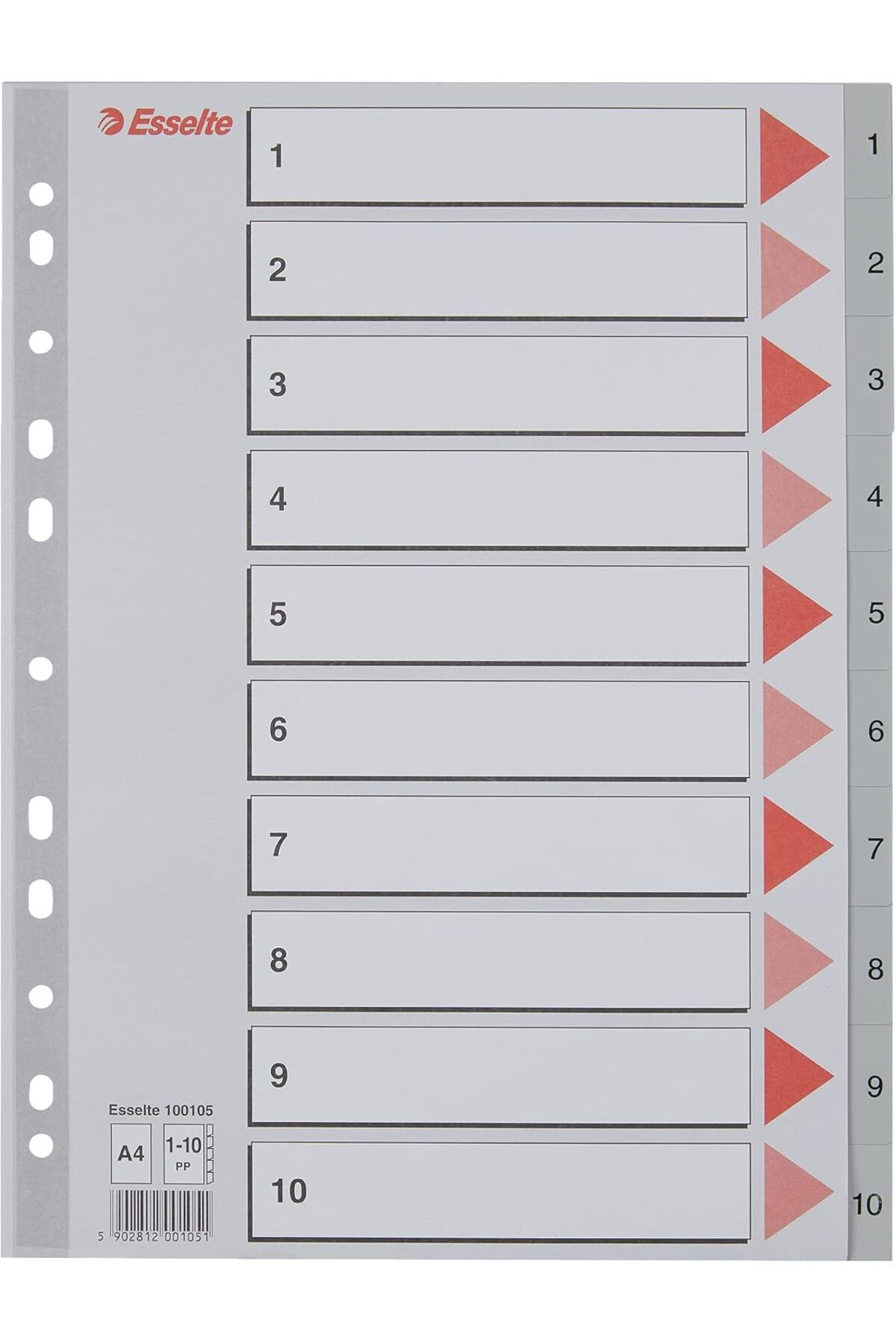 STOREMAX-رمادي A4 SLM 1-10 فاصل الأرقام تصميم جديد 1