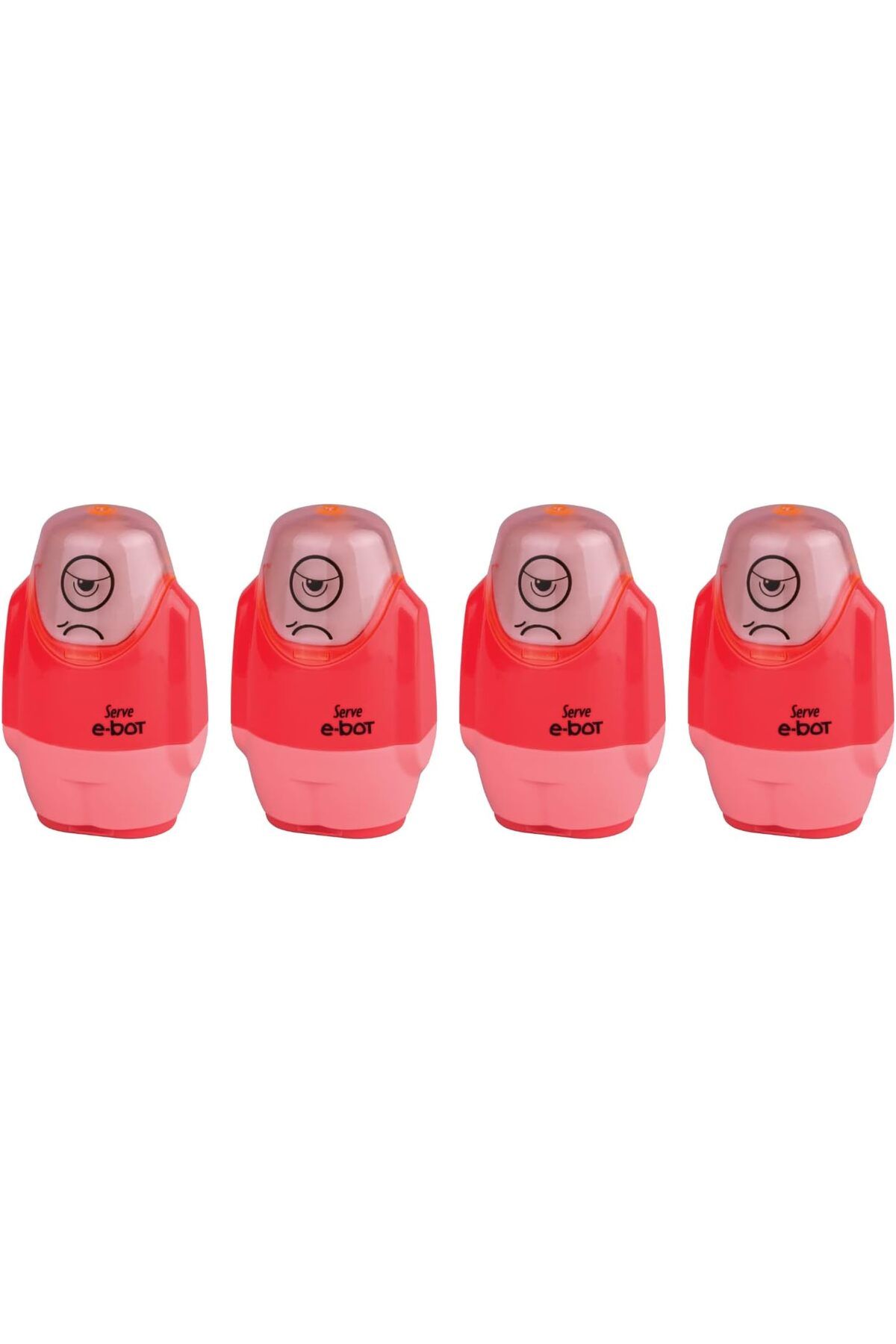 STOREMAX E-BOT SİLGİLİ KALEMTIRAŞ FOSFORLU KIRMIZI 4LU SET