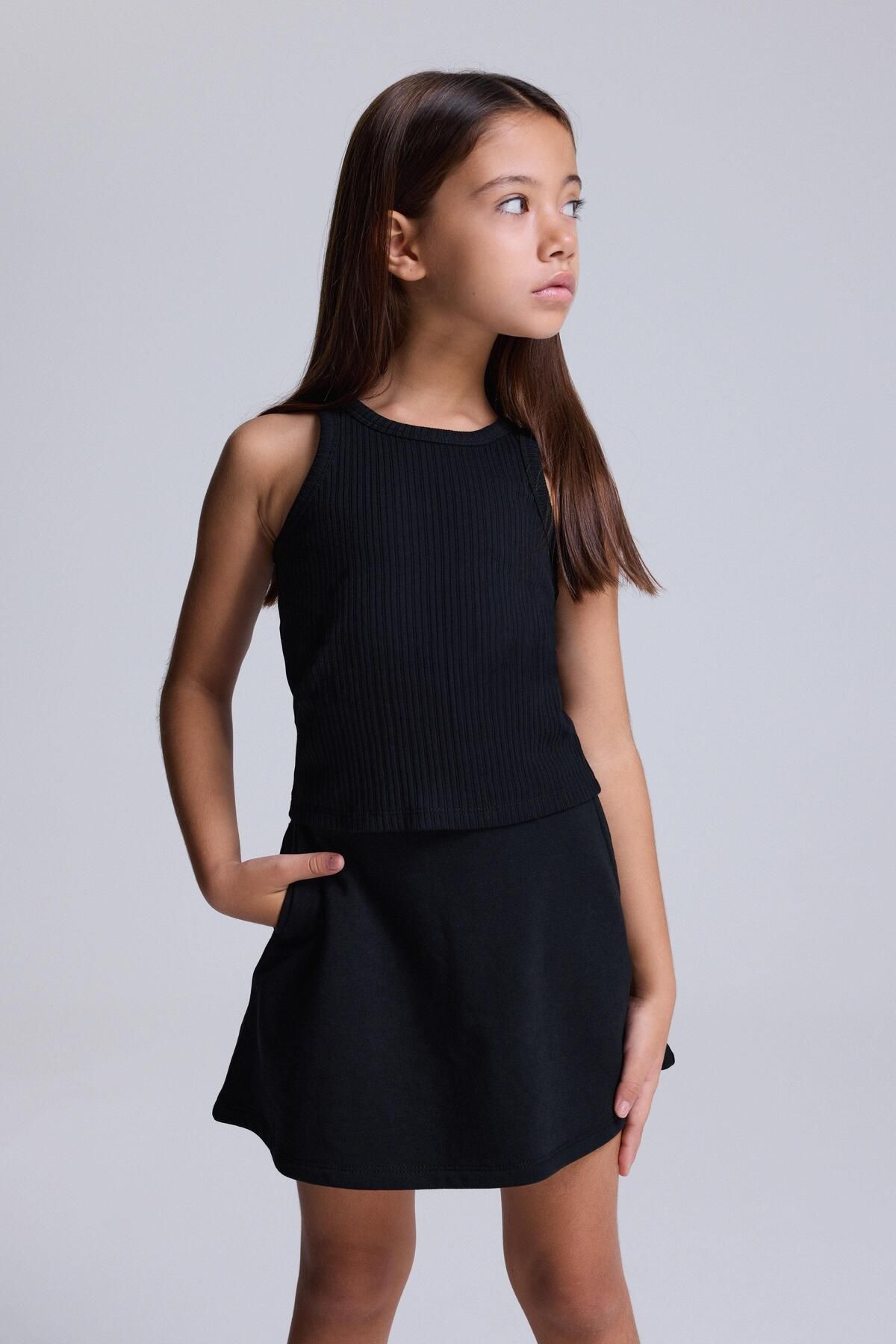 BABOKAH-(Kids Girl) Halter Collar Crop Top 3