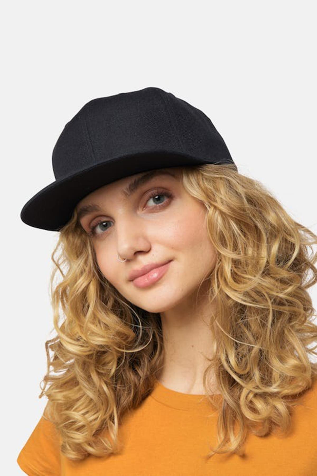 Külah Basic Street Snapback Hiphop Cap Siyah Şapka görsel 5