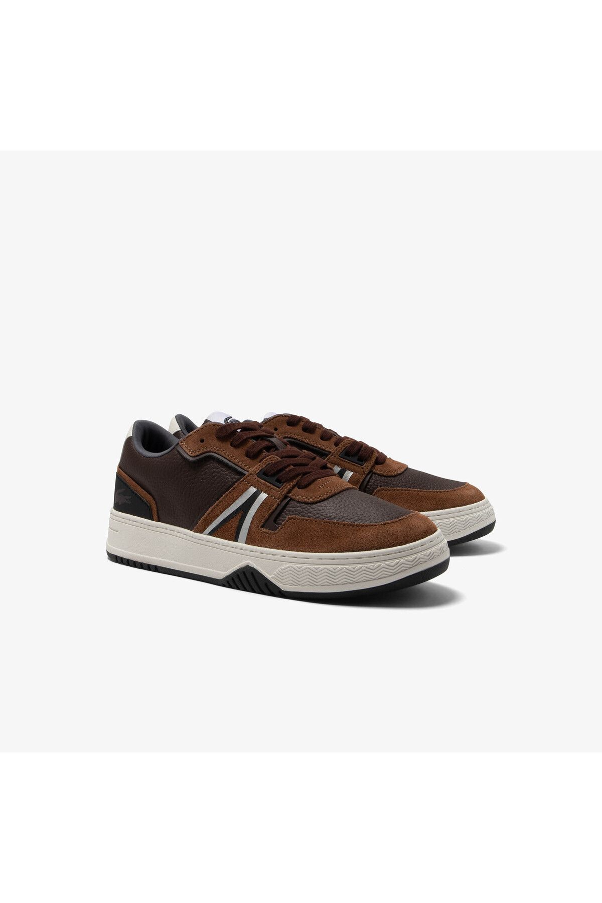 اسنیکر چند رنگ مردانه کفش ورزشی قهوه ای L001 Lacoste