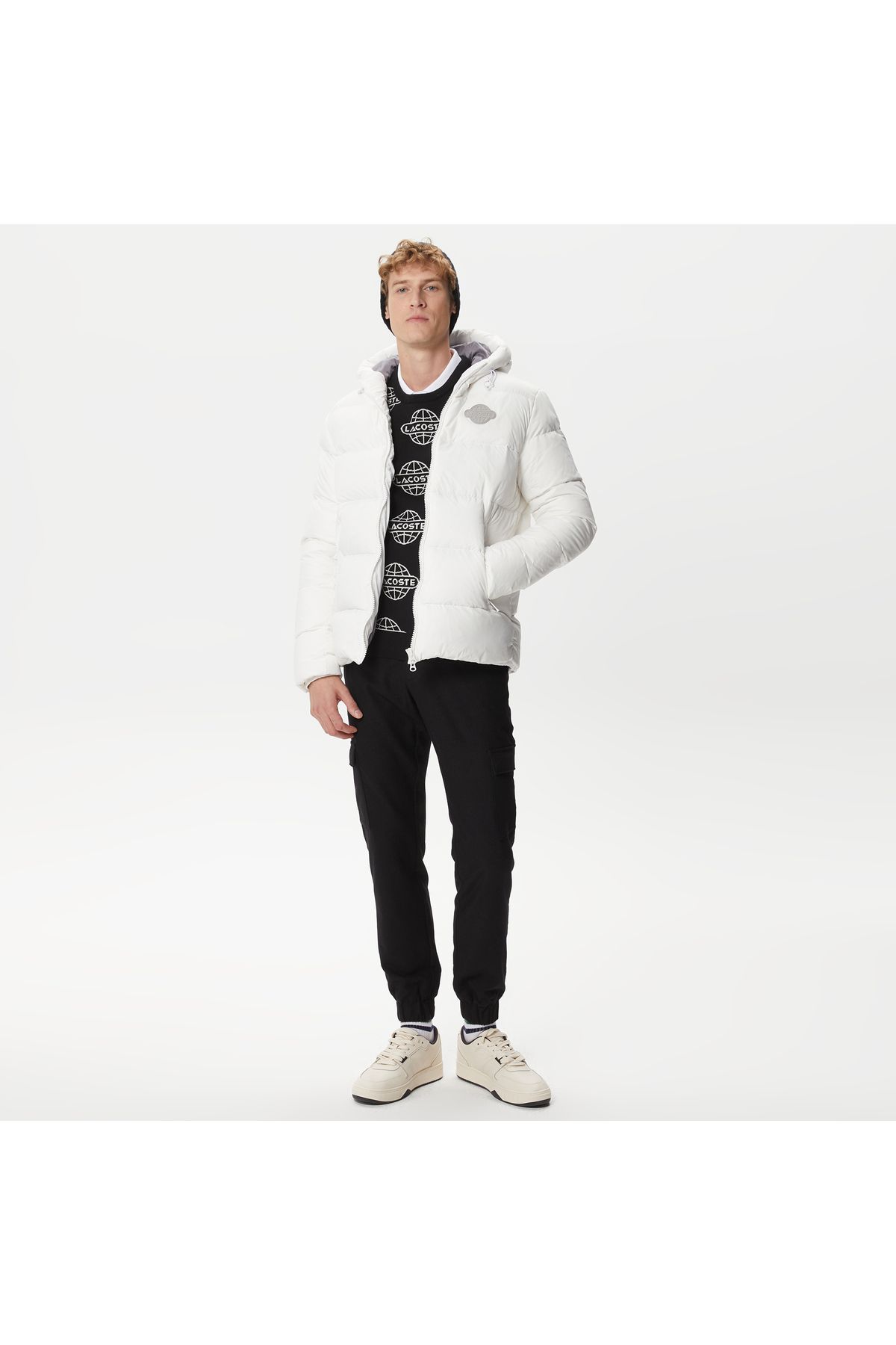 کت سفید مردانه ژاکت اورجینال Lacoste