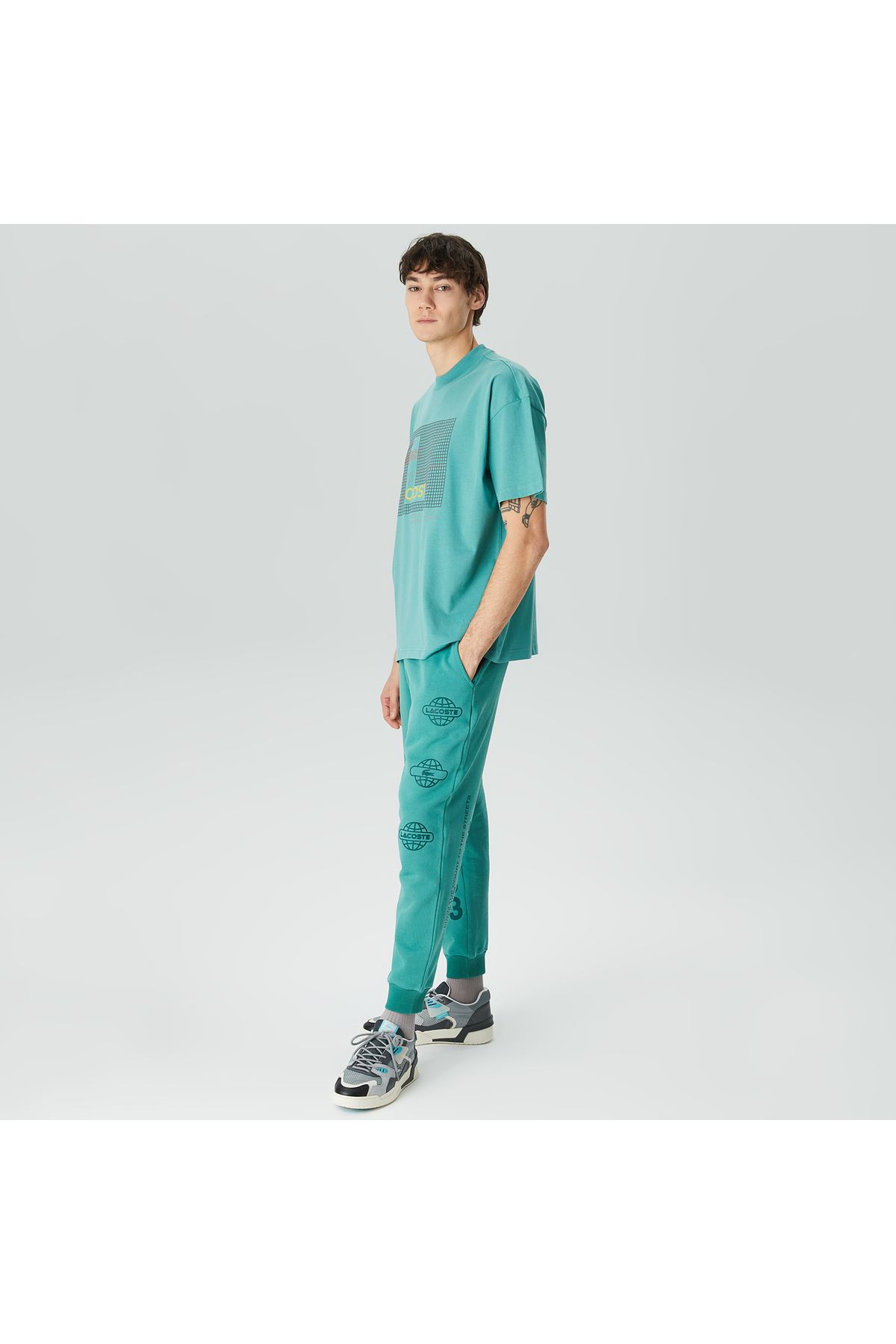 تی شرت سبز مردانه House of Superstep X Lacoste