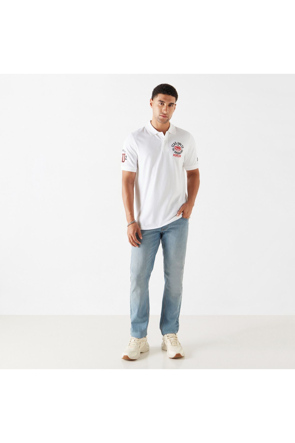 ECKO-Unltd Logo Embroidered Polo T-shirt 2