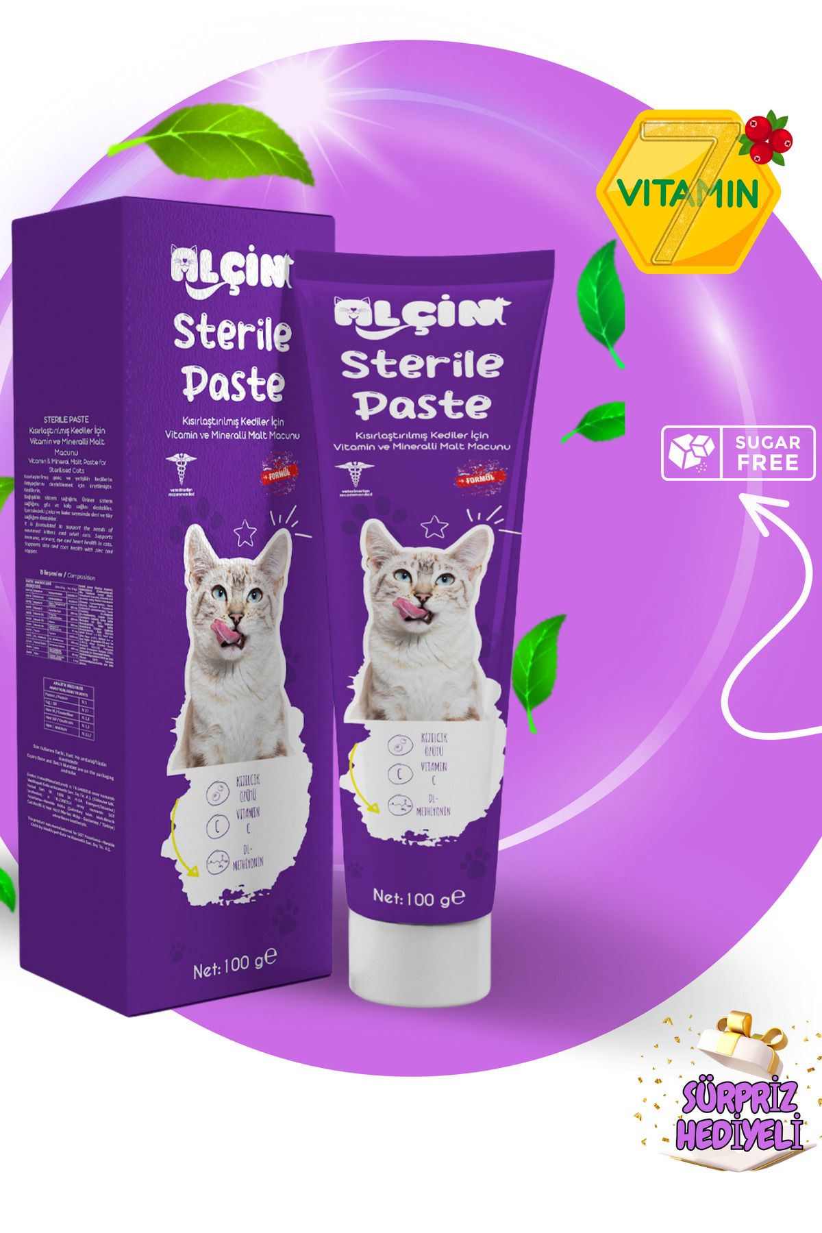 ALÇİN Kısır Kedilere özel Multivitaminli Malt Macun 100 gr (STERİLE PASTE)