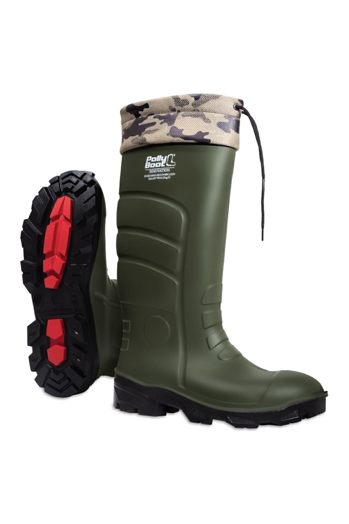 Polly Boot  Erkek Haki Galaxy Vega O4 (KORUMASIZ)uzun Boğazlı Çizme - Görsel 2