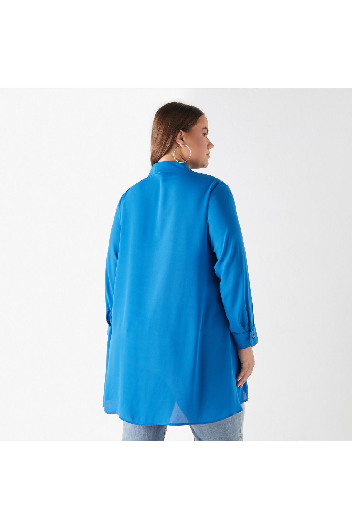 Ulla Popken-Plus Size Ulla Popken High Low Top with Long Sleeves 3