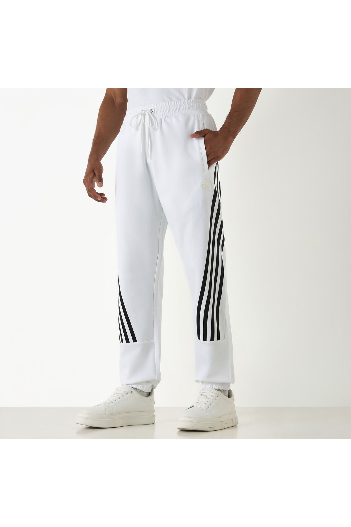 Kappa-Striped Detail Joggers with Drawstring Closure and Pockets 1