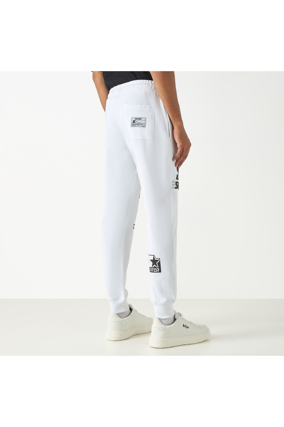 Starter-Logo Embossed Flexi Waist Relaxed Fit Joggers with Drawstring Closure 3