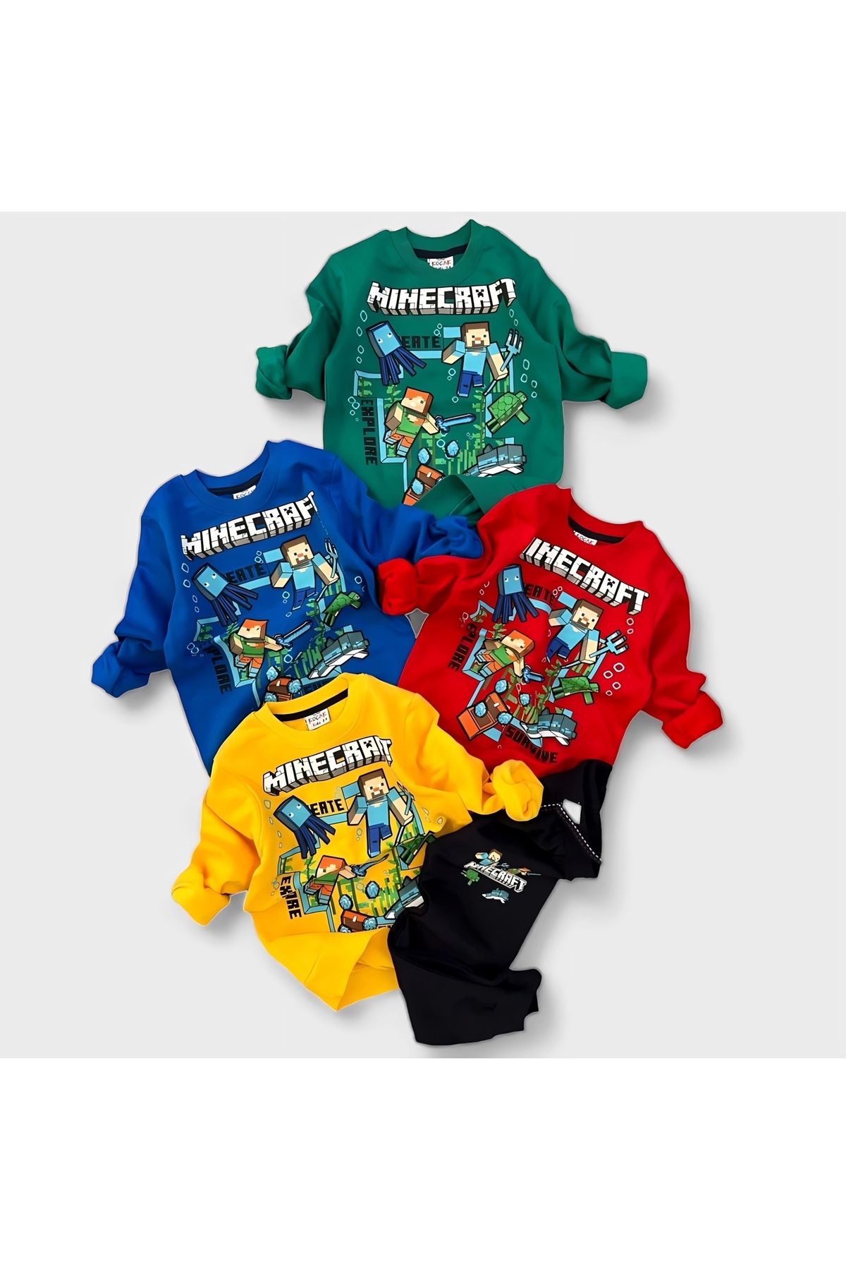 Koçak Kids-Minecraft Green Colored Boys' Clothing Set 6