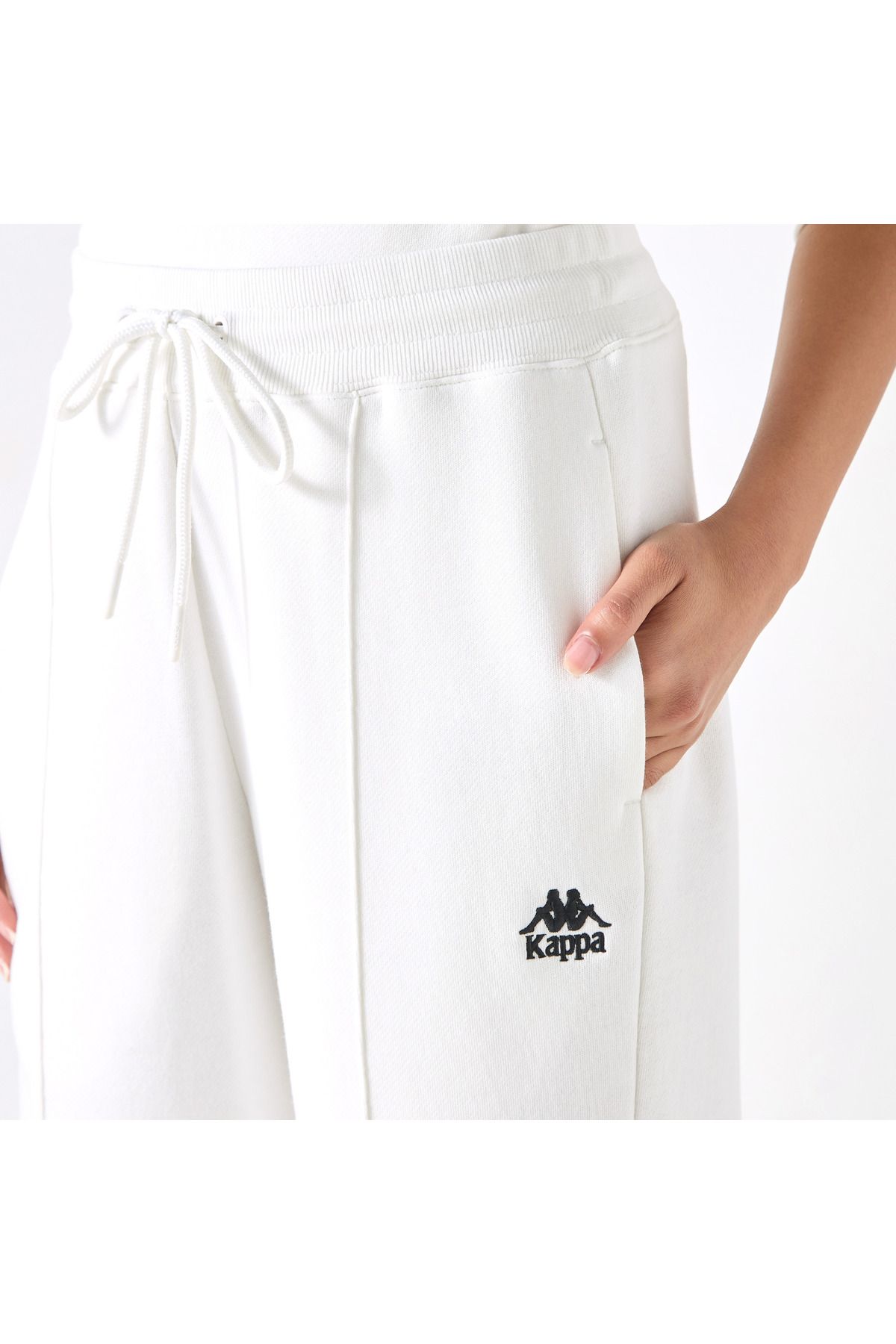 Kappa-Wide Leg Track Pants with Drawstring Closure and Pockets 3