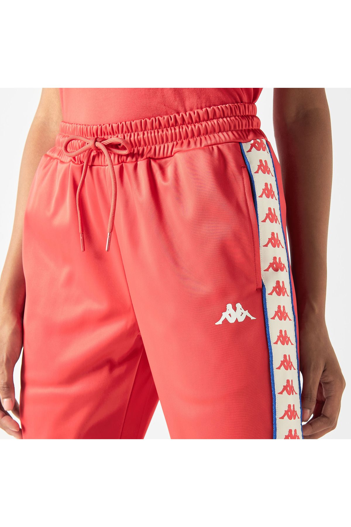 Kappa-Tape Detail Joggers with Drawstring Closure and Pockets 4