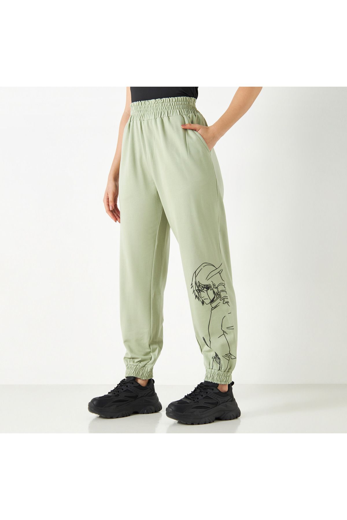 SP Characters-Ulquiorra Cifer Print Joggers with Elasticated Waistband and Pockets 1