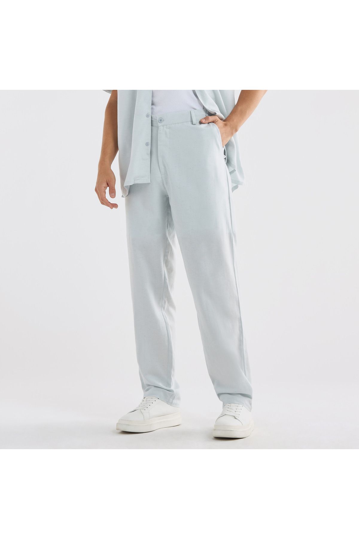 FAV-Straight Cut Pants with Pockets 1