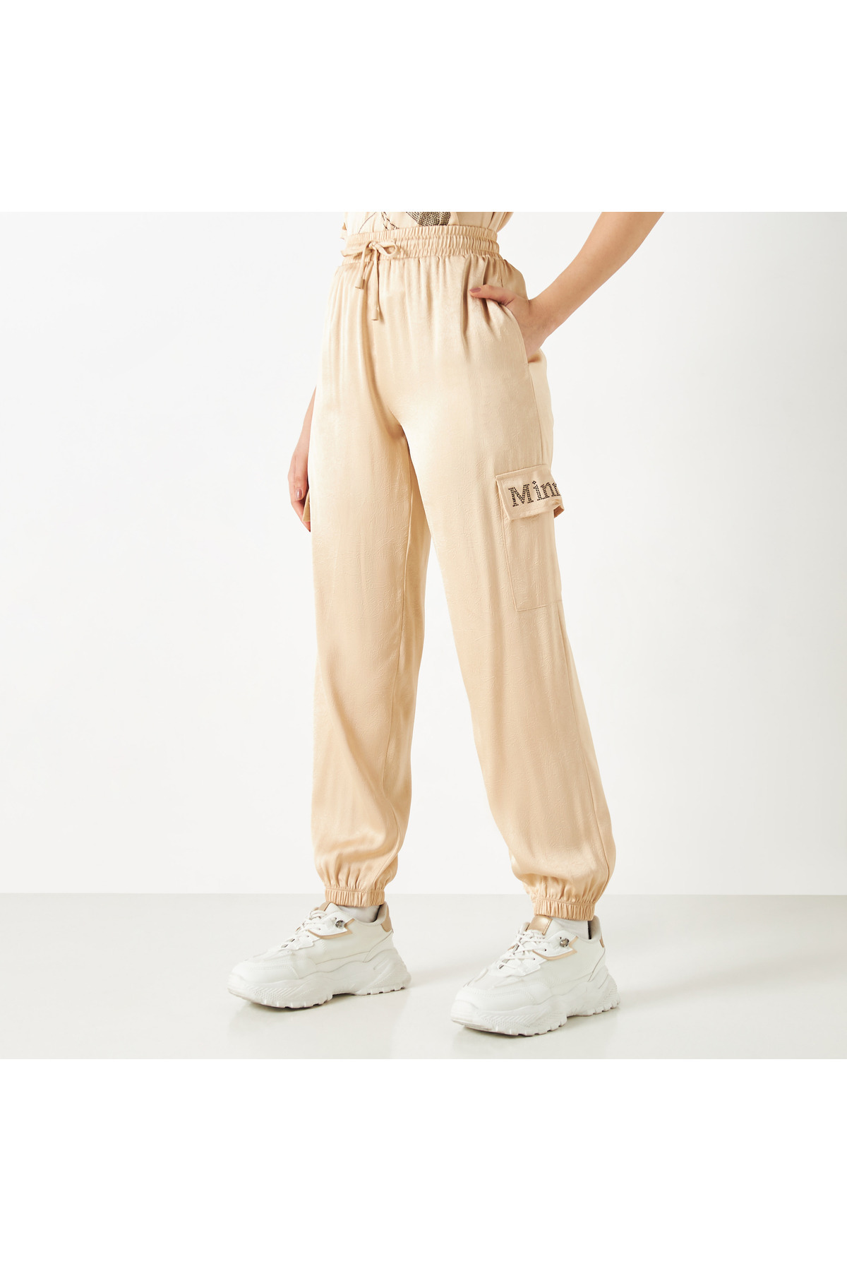 SP Characters-Minnie Mouse Embellished Joggers With Drawstring Closure 1