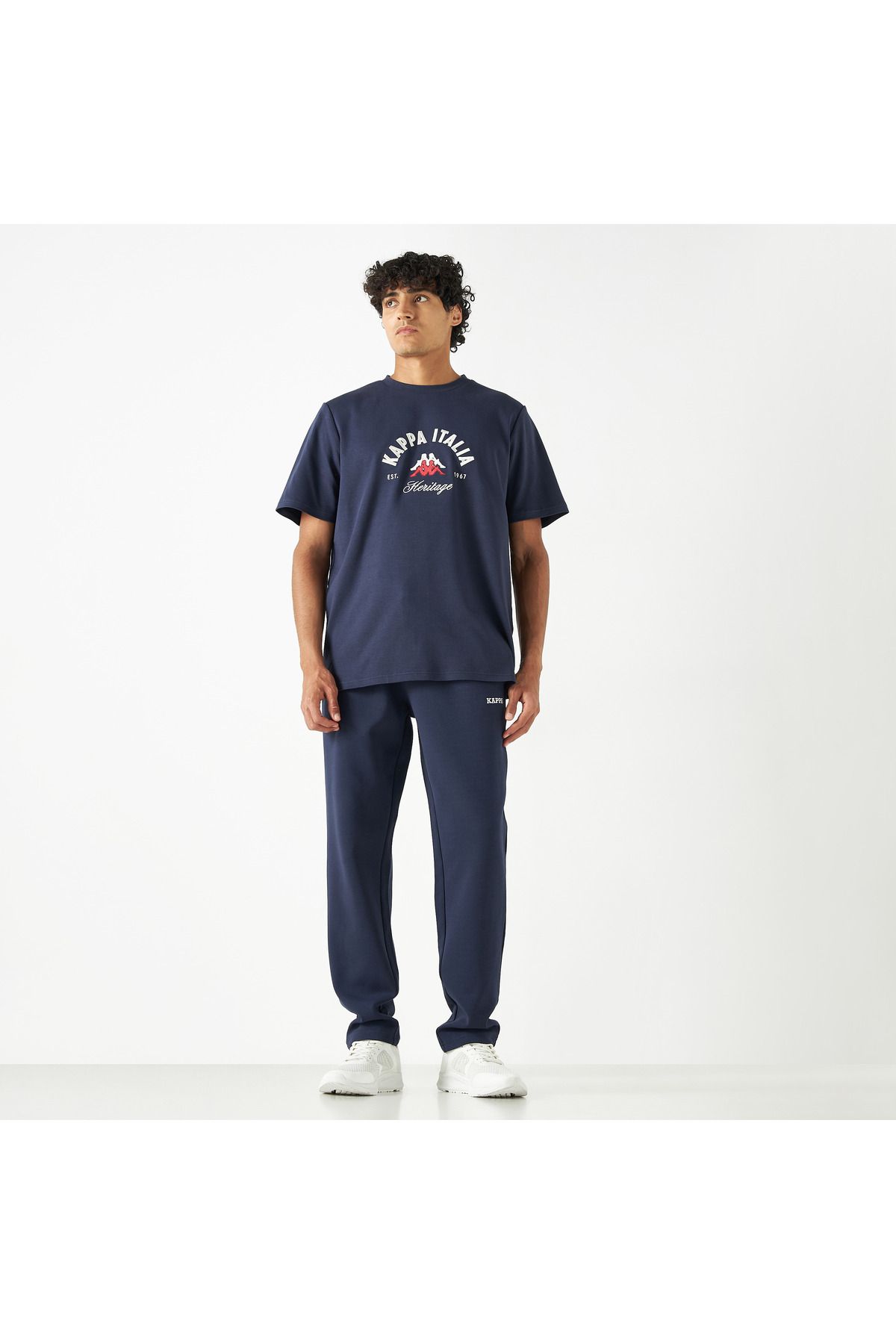 Kappa-Logo Detail Joggers with Drawstring Closure and Pockets 3