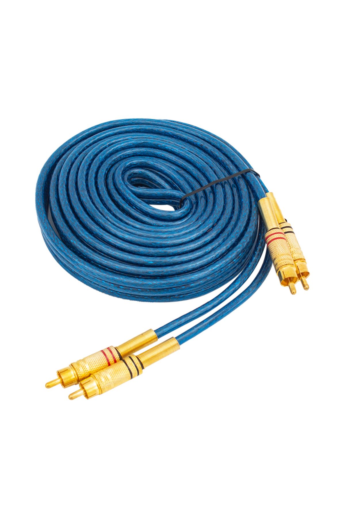 Light up 2 RCA + 2 RCA 4.5 METRE MAVİ OTO ANFİ ARA KABLO