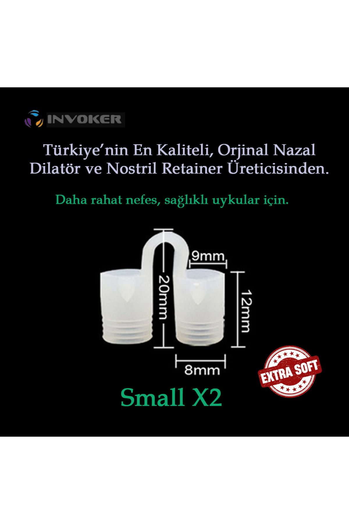 INVOKER Horlama Önleyici Nazal Dilatör Burun İçi Silikon Apne Aparatı Nostril Burun Açıcı Silikon - SX2