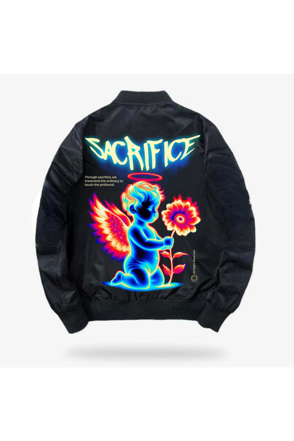 BAREM BUTİK Barem Butik  Sacrifice Baskılı Unisex Bomber Ceket