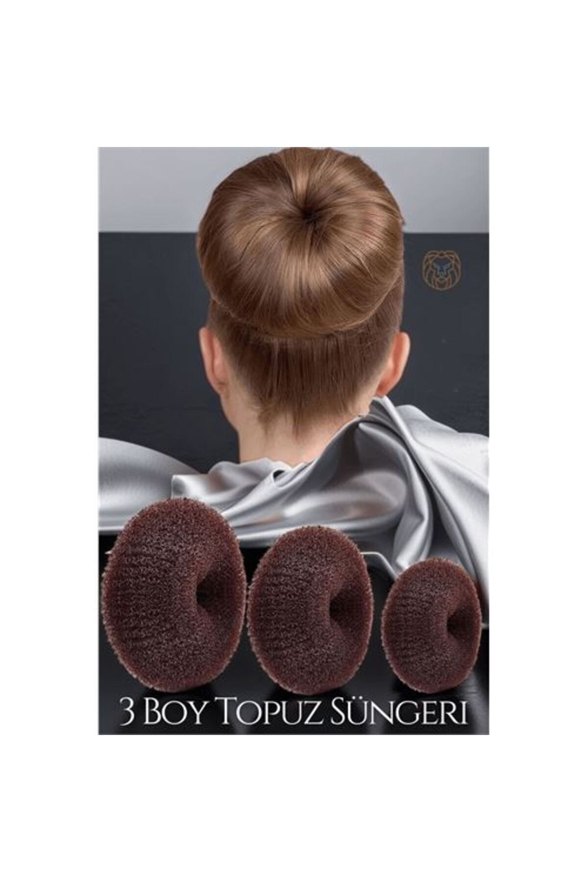 Toptan Bulurum Modacar Kahve Saç Topuz Süngeri 3 Boy Forero Design