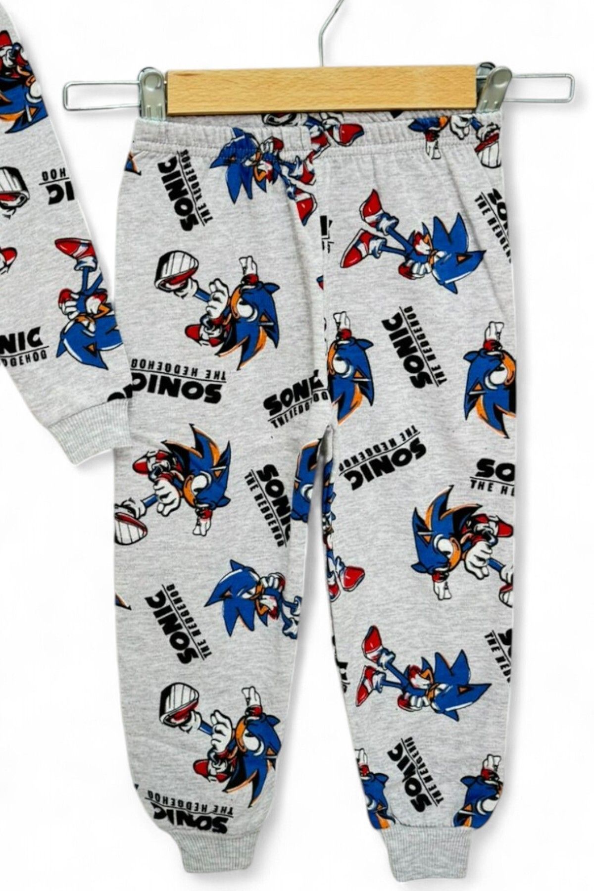 Ege Bebek-Boy's Sonic Printed Charded Medium Thickness Nightwear Set 1-8 Years 4