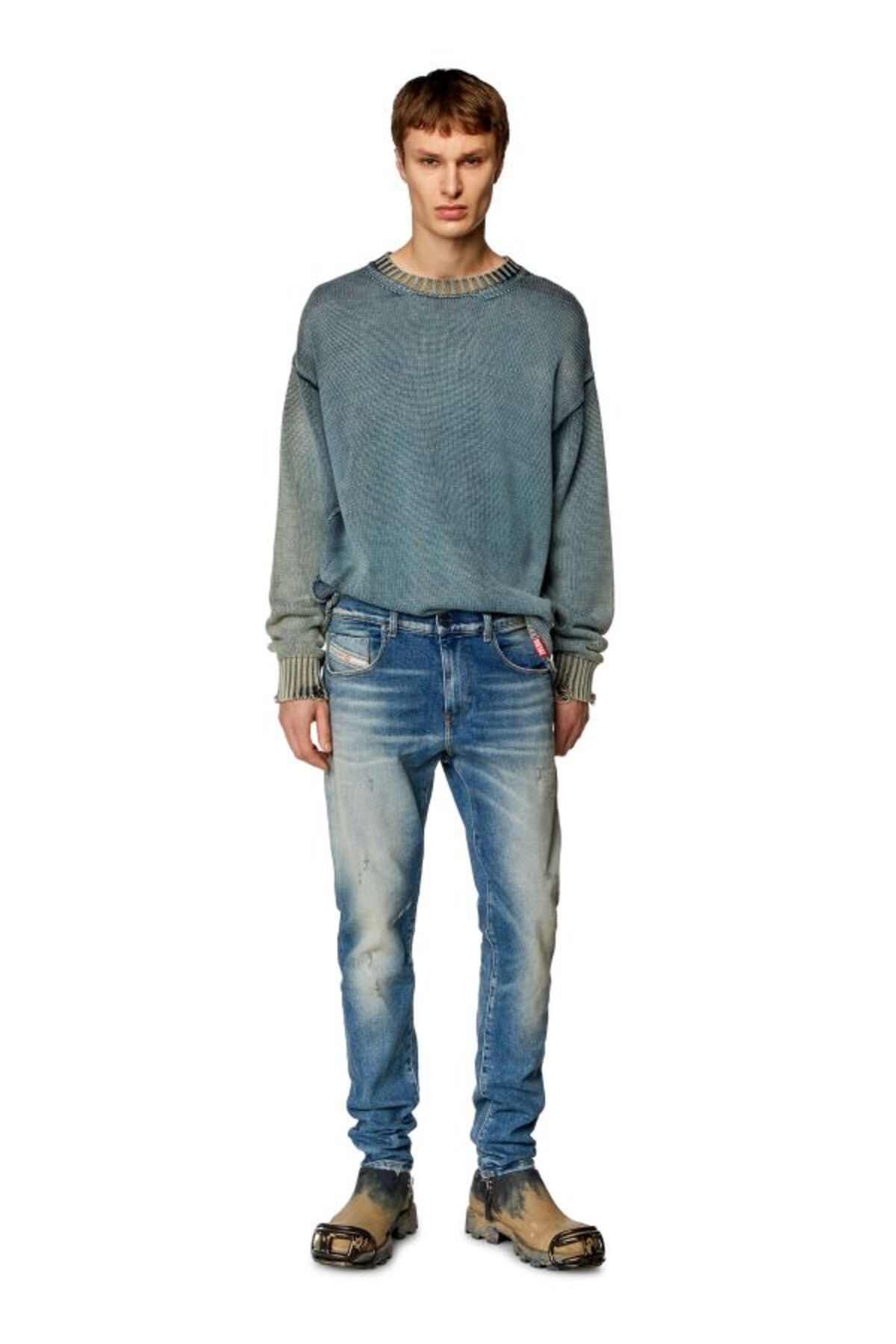 شلوار جین آبی مردانه Slim Fit Blue Jean 2019 D Trukt Diesel