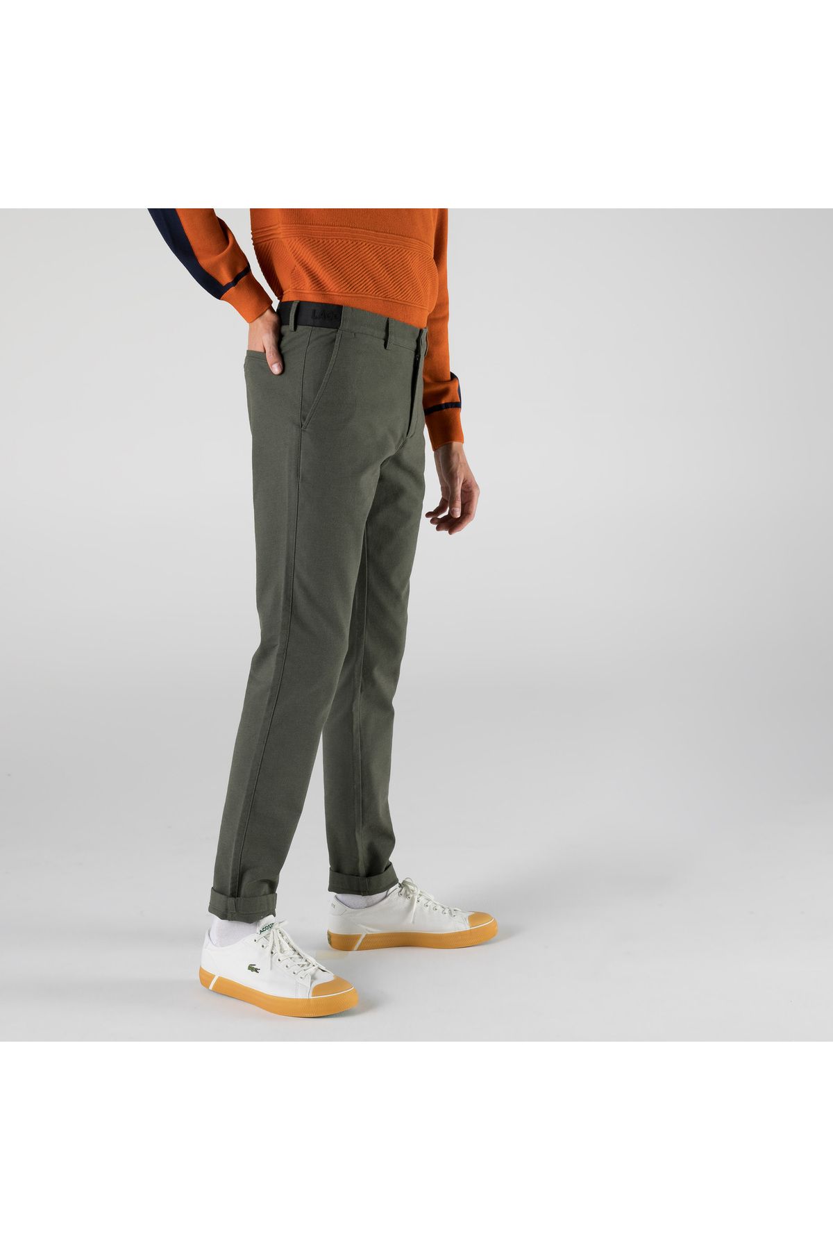 شلوار سبز مردانه باریک و اورجینال Lacoste