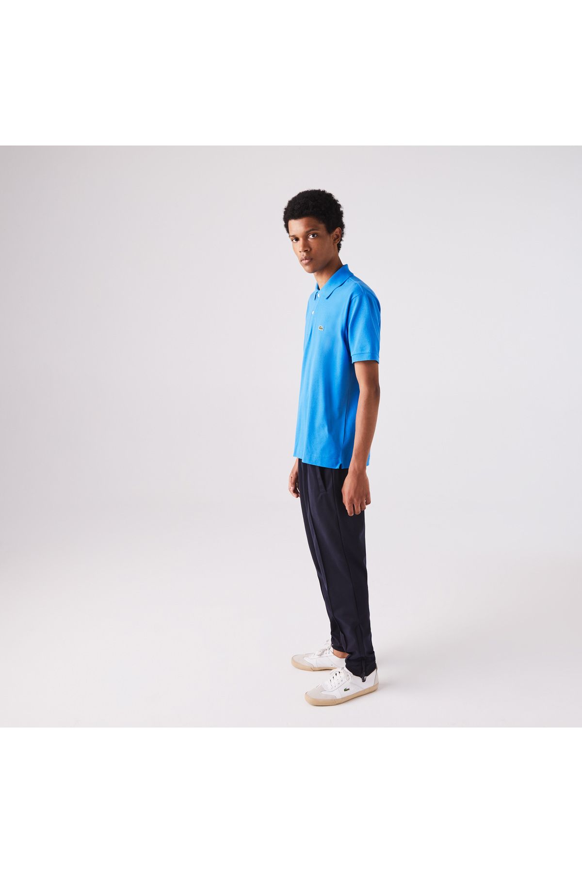 تی شرت یقه پولو آبی مردانه کلاسیک Fit L1212 چوگان Lacoste
