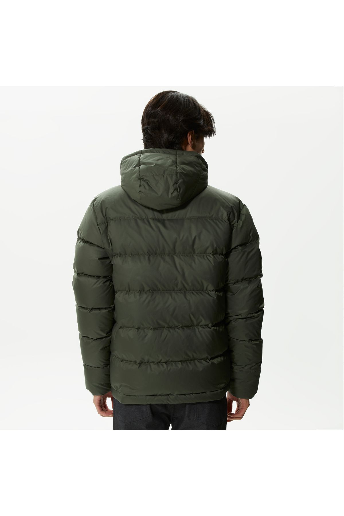 کاپشن سبز مردانه مانتو کلاهدار تیره اورجینال Lacoste