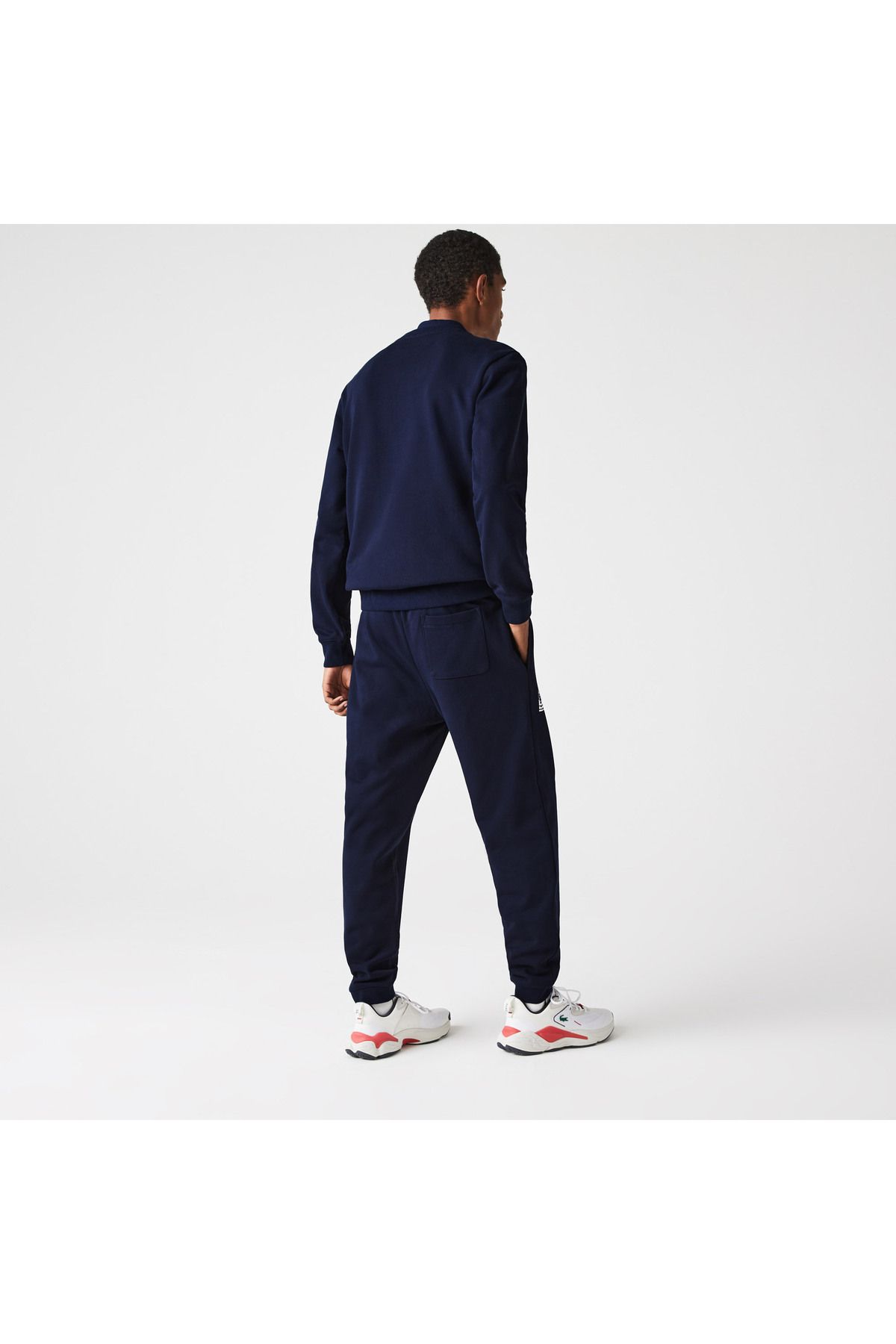 شلوار گرمکن آبی مردانه لباس پر رنگ و سفید شش نفره Lacoste