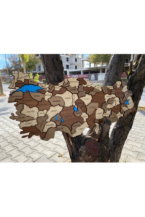 yeryüzü dizayn 3d Kabartmalı (BÜYÜK BOY) Ahşap Türkiye Haritası Ebat 90 X 45 Cm