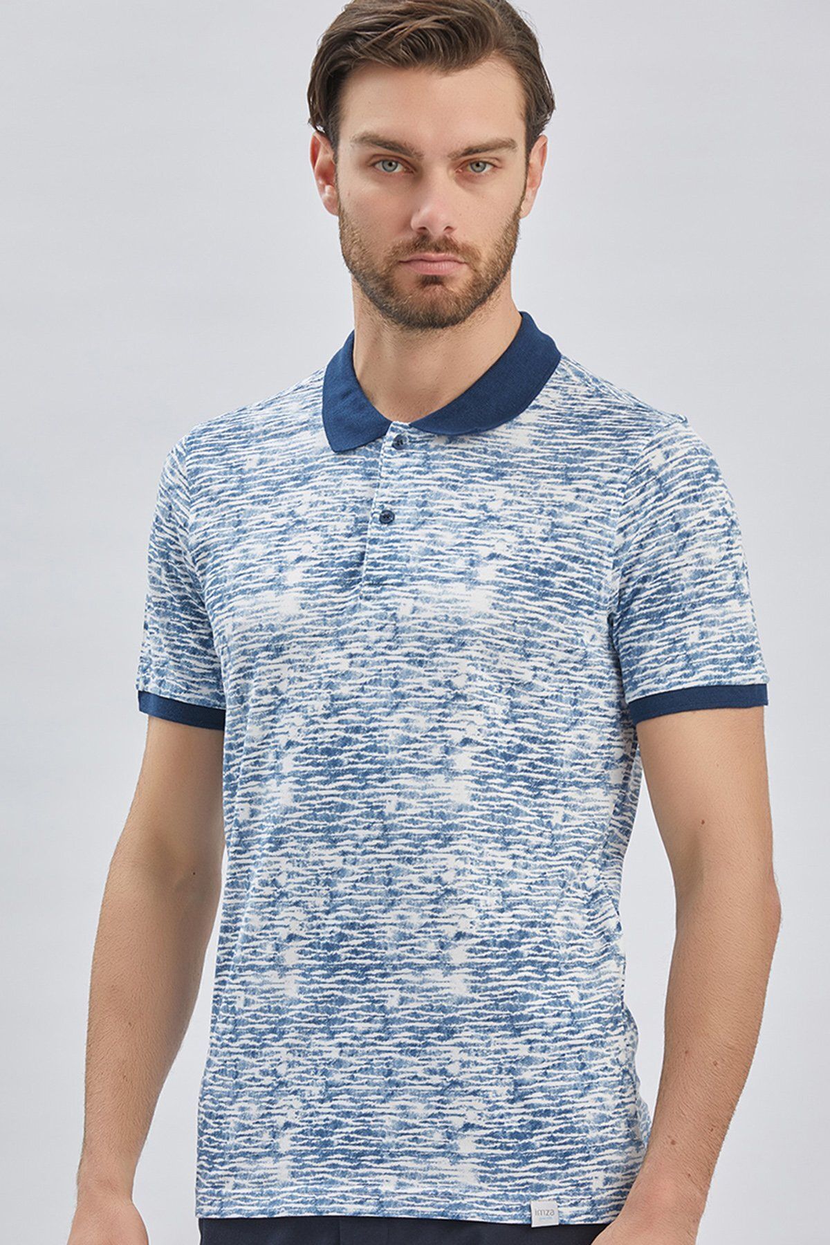 تی شرت یقه پولو مردانه NAVY BLIND PIKE PICE POLO YAKA GARNI 100 ٪ پنبه گاه İmza