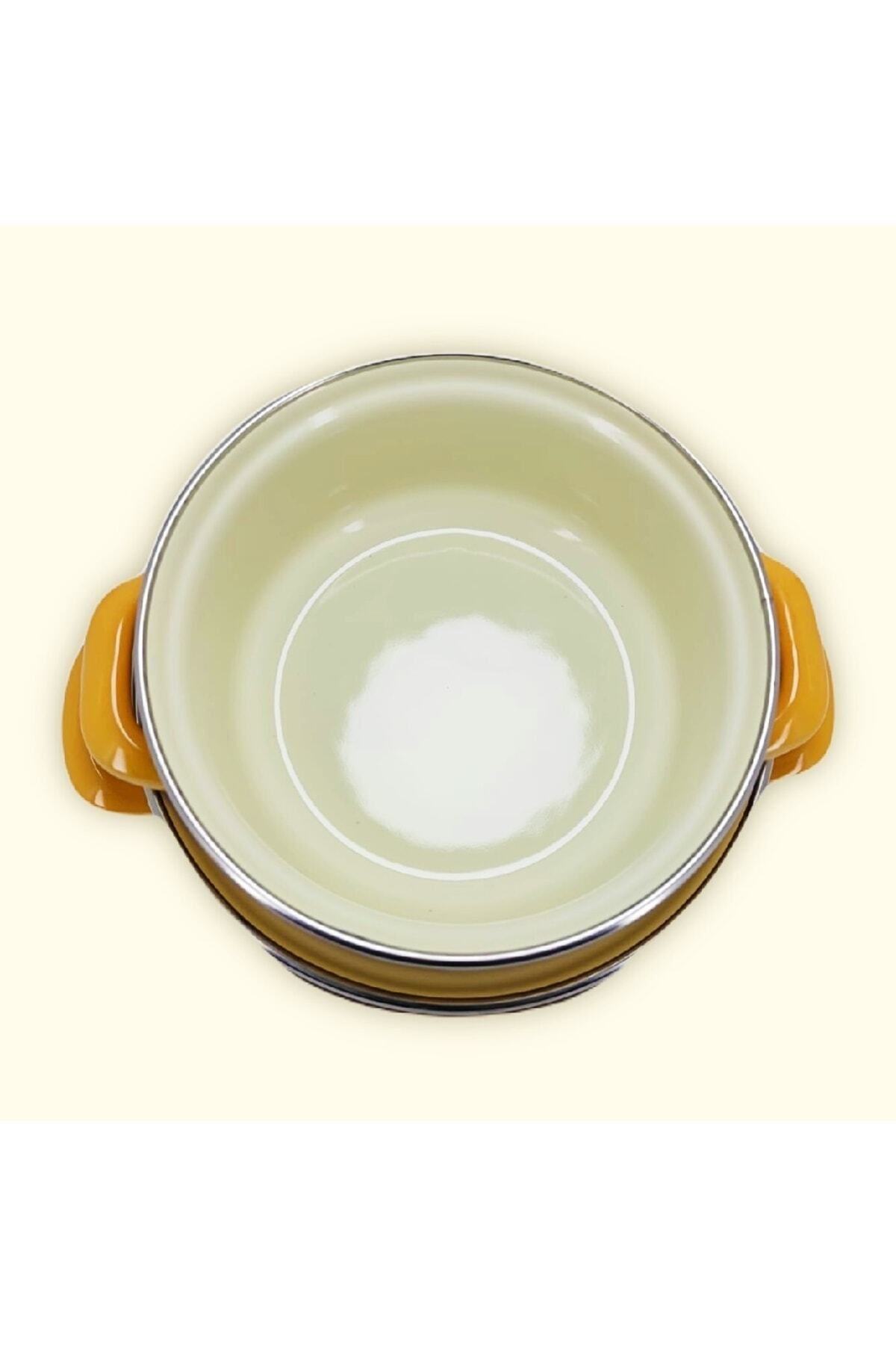 qussine-Enameled Mini Cookware Set - 6 Pieces Yellow Storage Container 7