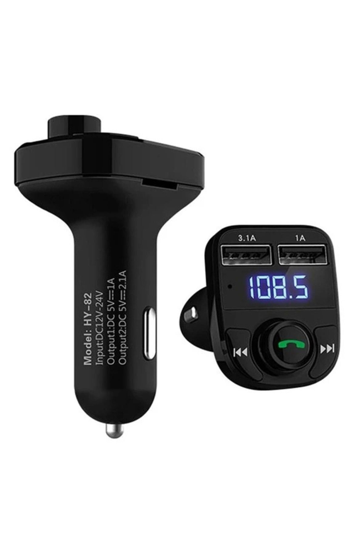 YİĞİT GSM Car X8 Araç Fm Transmitter Bluetooth Usb Mp3 Sd Kart Çakmaklık Girişli Oto Müzik Çalar Kiti