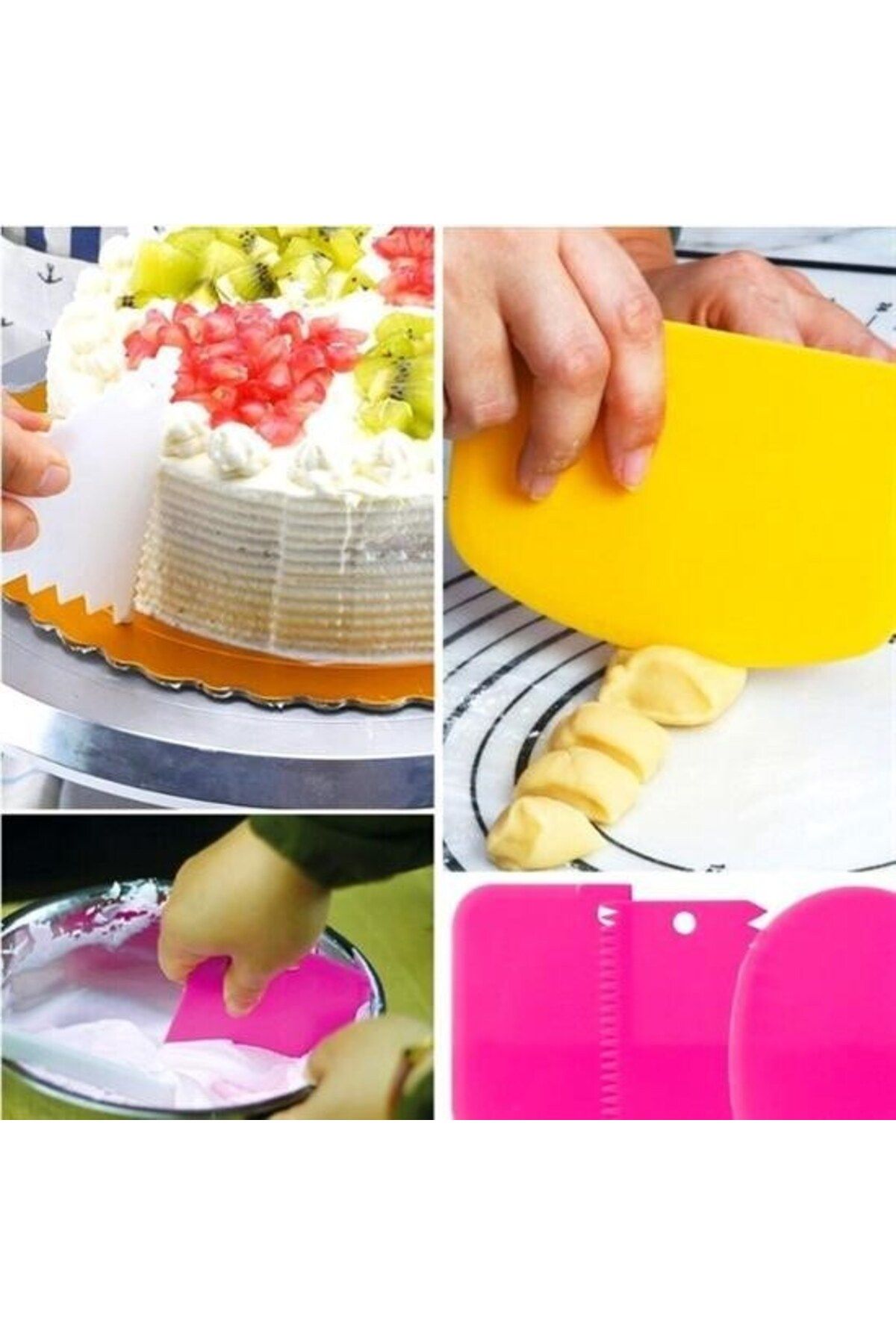 MODACO-Buffer ®   Pastry Dough Shaper Spatula Cutter Scraper Decorator Set 2