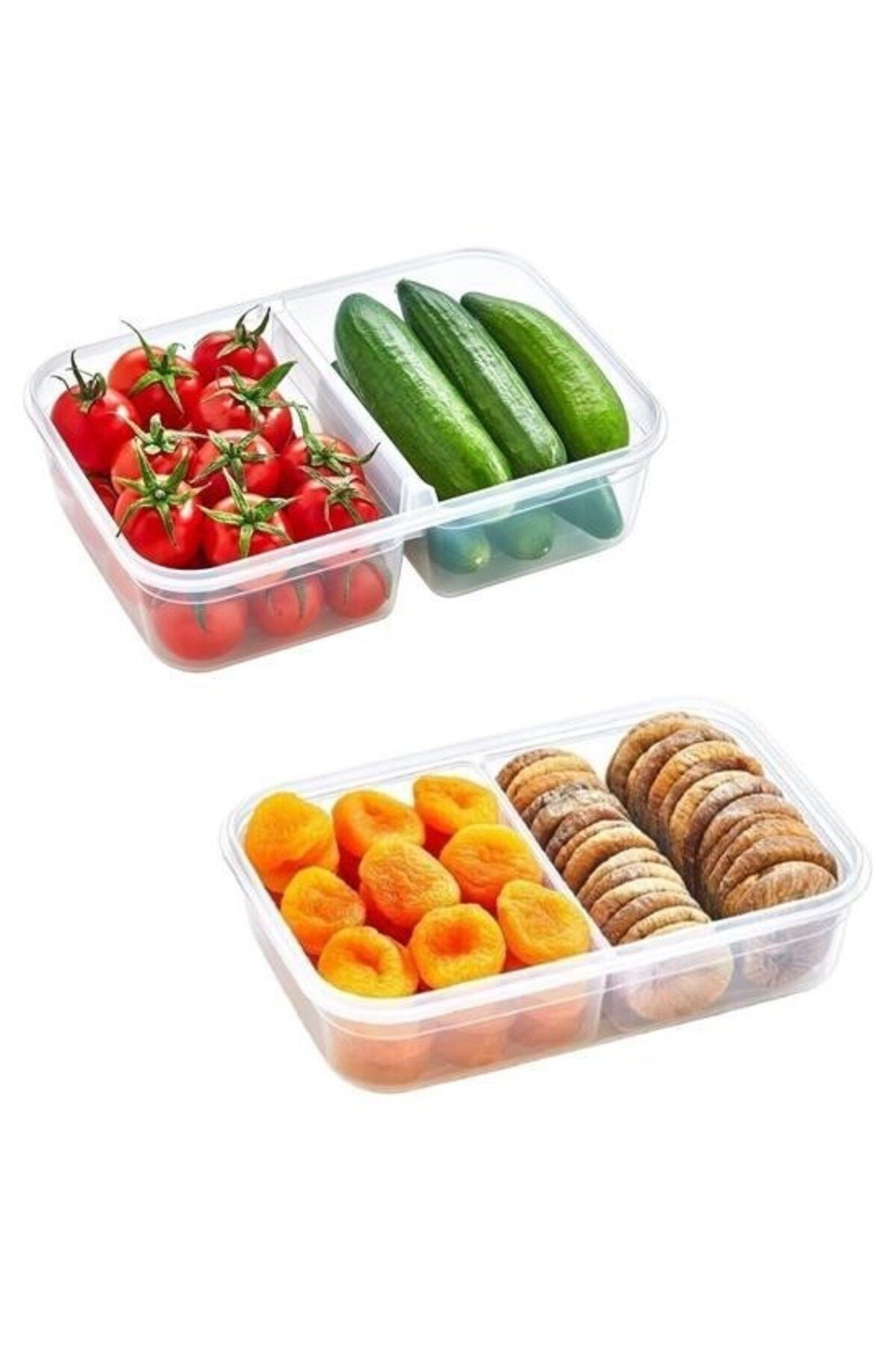 SAVA HOME COLLECTİON-Sava Home ®   2 Compartment 1 Liter Food Storage Container with Leak Proof Seal and Locking Lid -Lc505 2