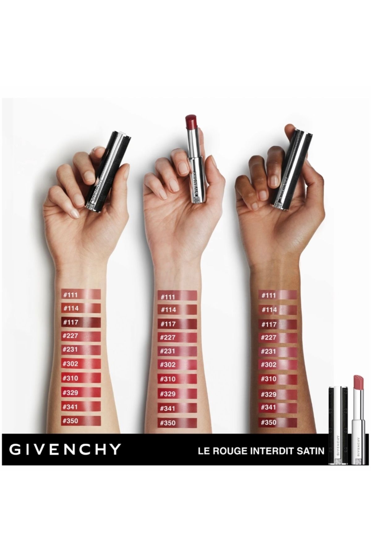 Givenchy-Le Rouge Interdit Satin - Bright Color and Lasting Moisturizing Satin Lipstick 2.7Gr 4