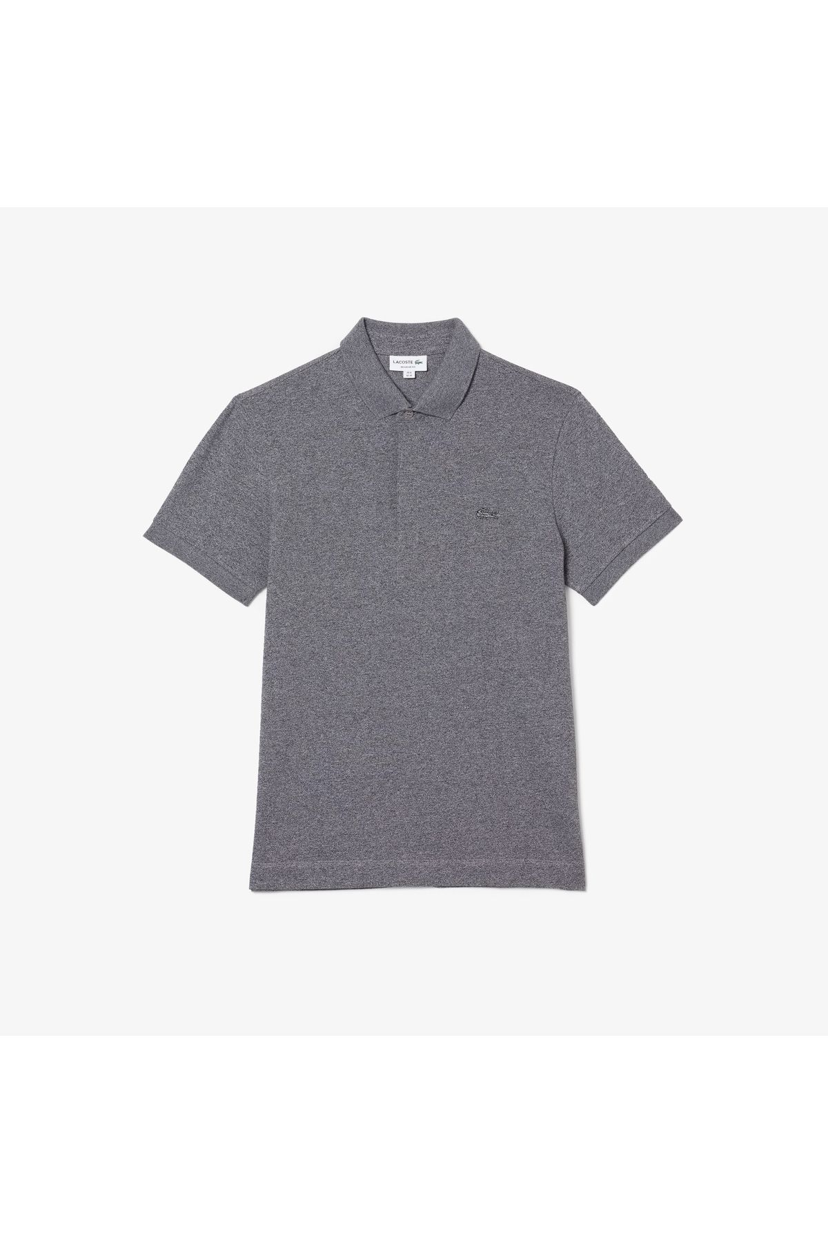 تی شرت یقه پولو خاکستری مردانه چوگان تیره به طور منظم Lacoste