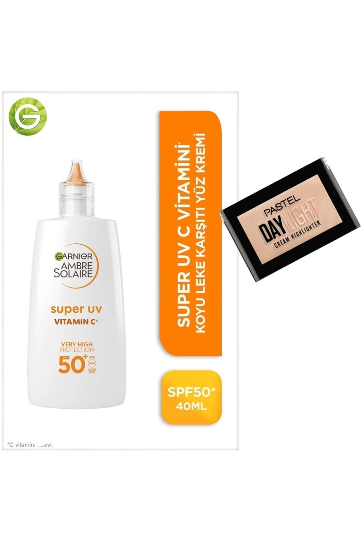Show by Pastel-Daylight Cream Highlighter + Ambre Solaire Super Uv Vitamin C Anti Dark Spot Cream Spf50+ 40ml 1