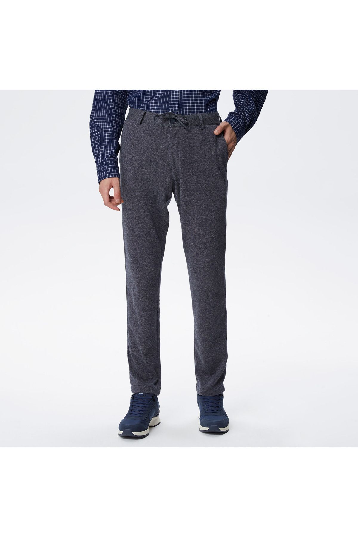 شلوار خاکستری مردانه آبی باریک و اورجینال Lacoste