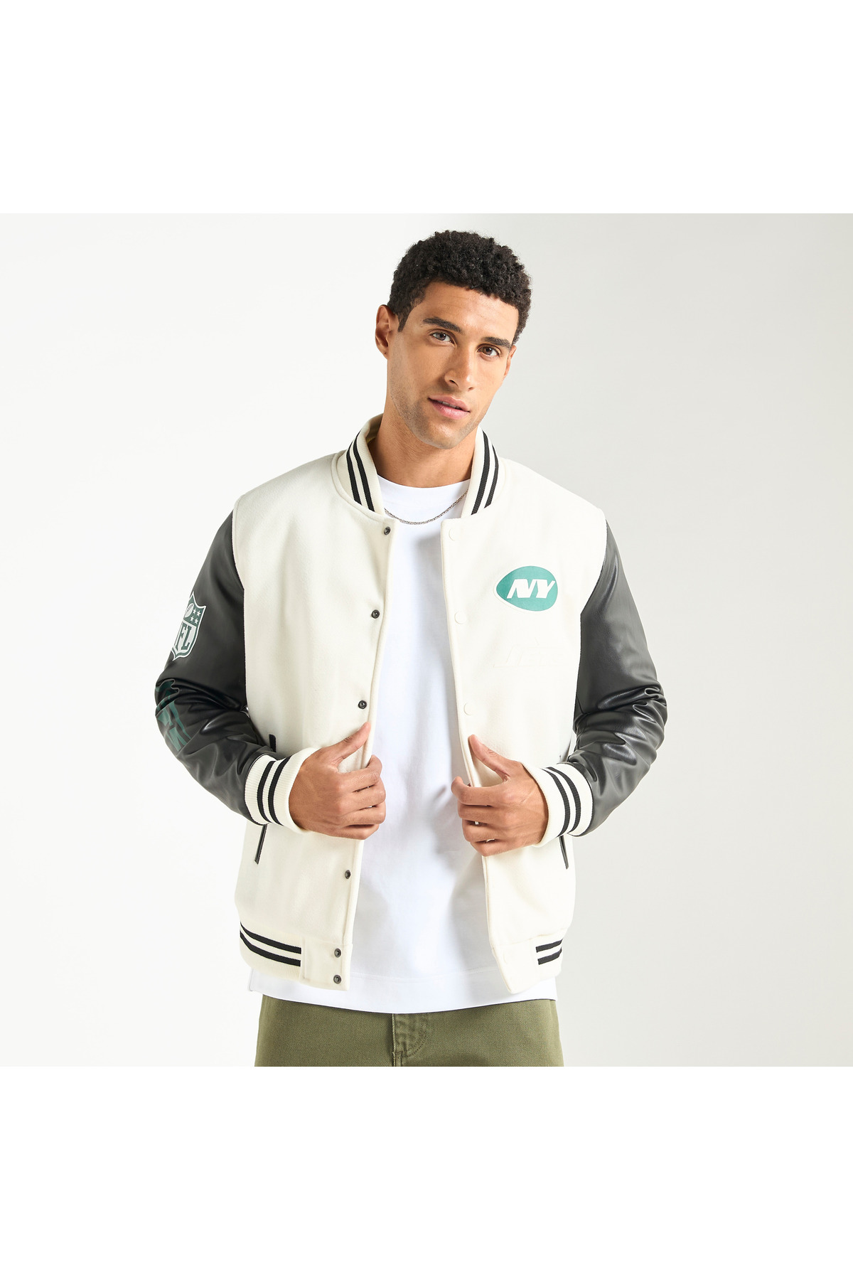 FAV-Varsity Print Button Through Jacket With Pockets 3