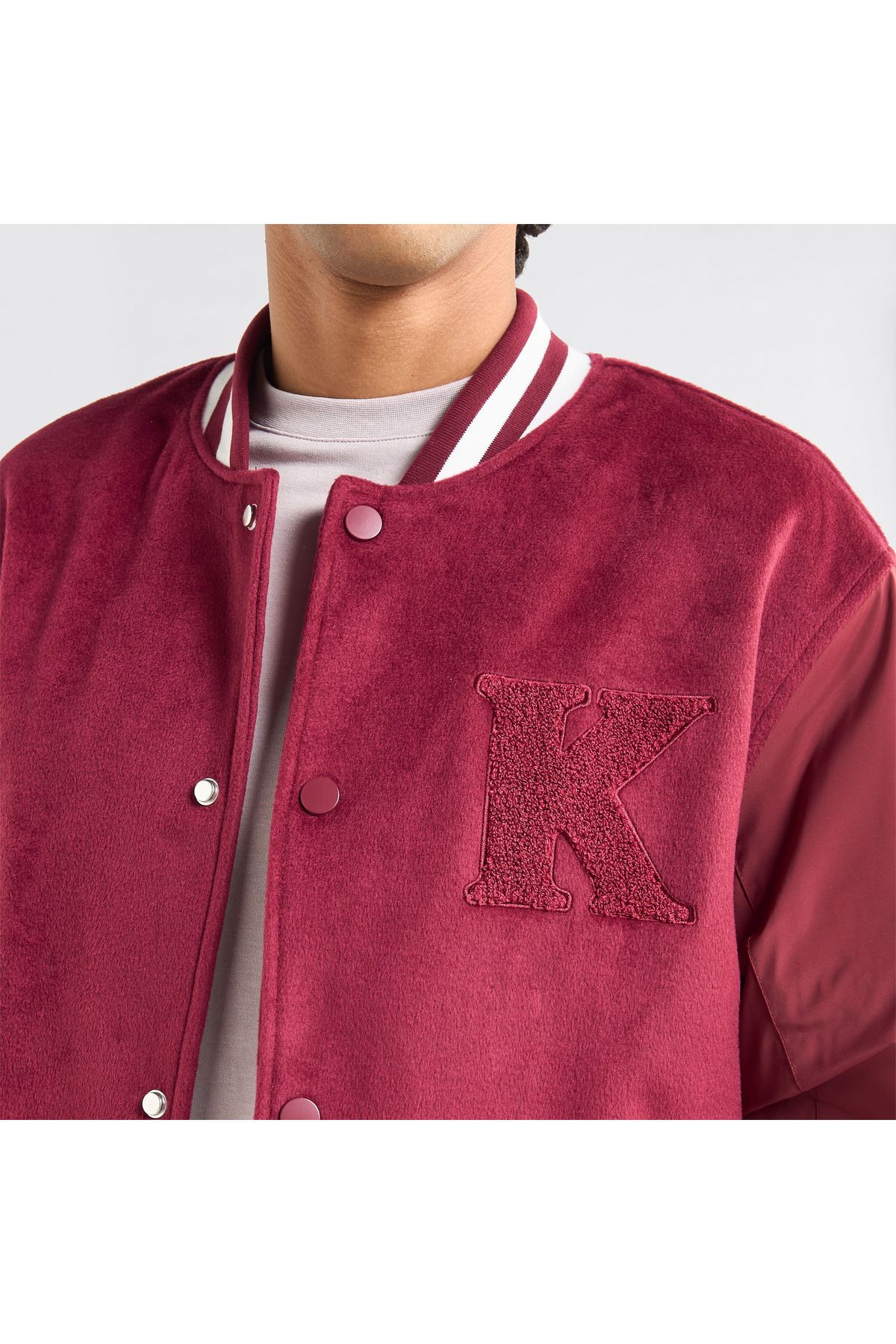 FAV-Varsity Applique Detail Button Through Jacket with Pockets 4