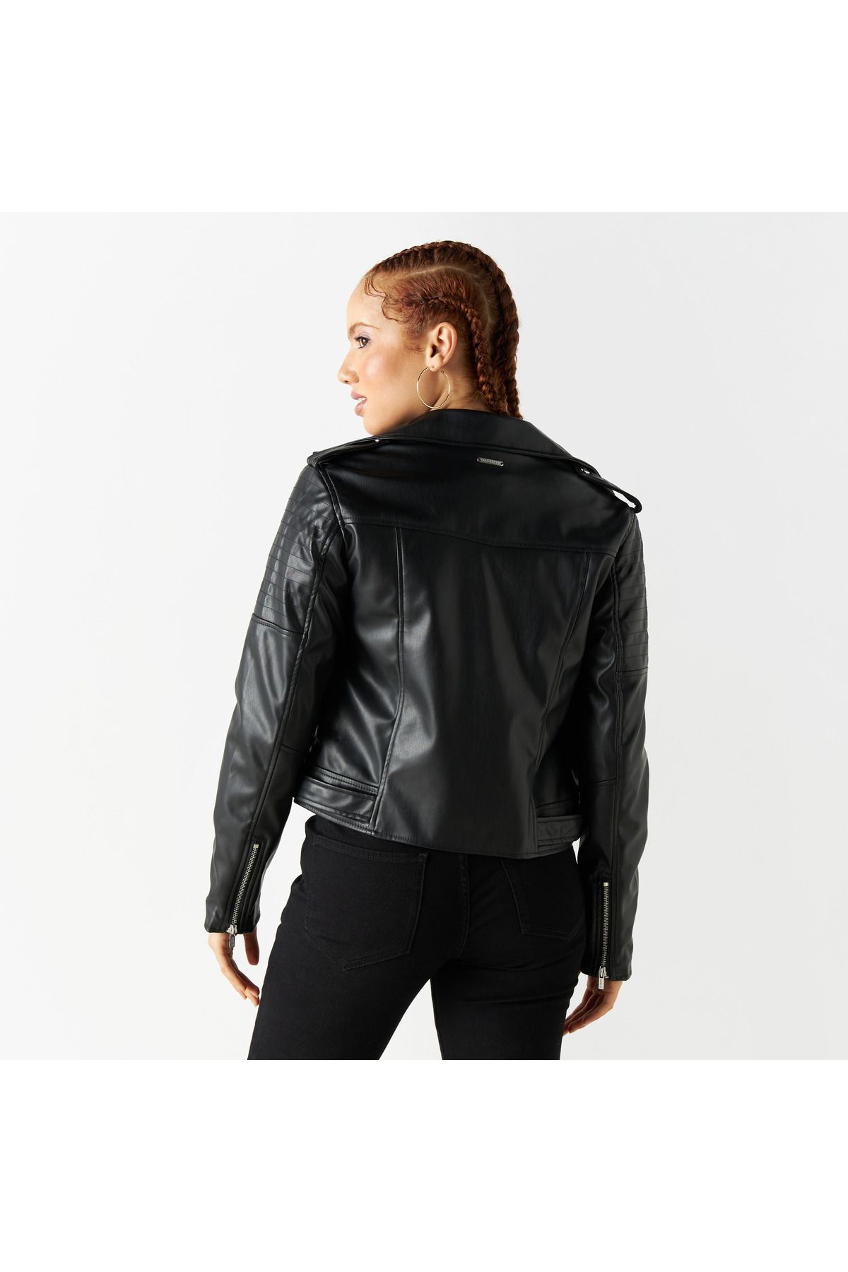 Lee Cooper-Biker Jacket with Pockets and Zip Closure 3