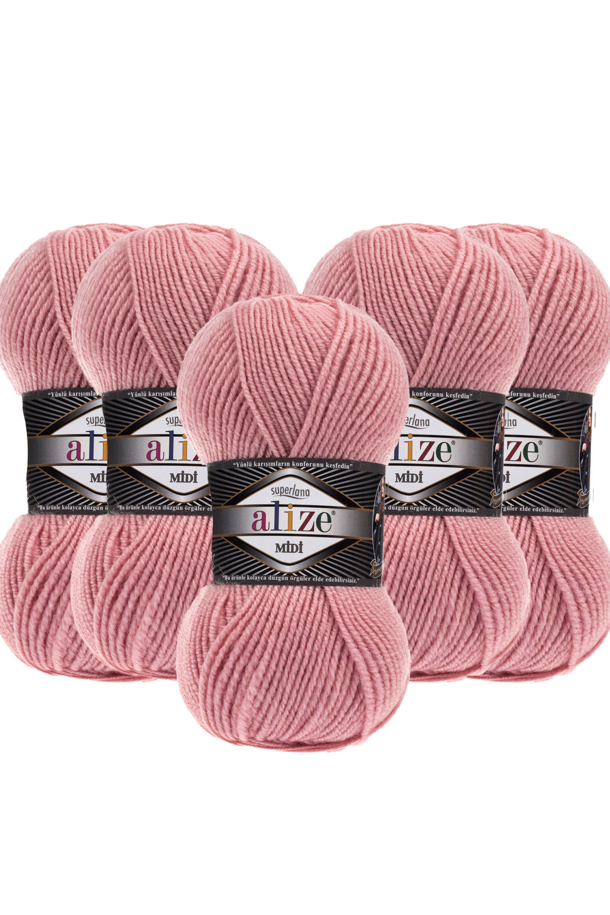 5 Pieces Midi Alize Superlana Midi Medium Thick Woolen Yarn 100 gr. 170 mt.161