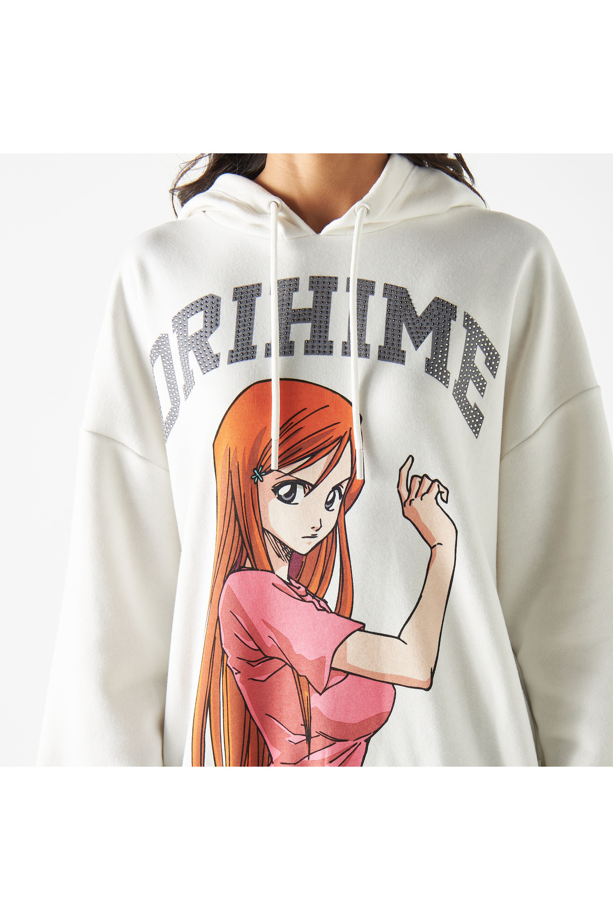 SP Characters-Orihime Inoue Graphic Print Sweatshirt with Long Sleeves 4